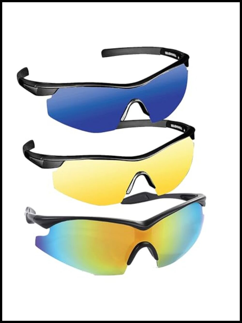 Tacglasses 3 Pack Polarized Sports Sunglasses Anti-Glare UV400 Military Eyewear